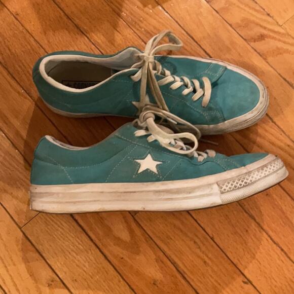 Converse All Stars chuck taylors teal men’s 9 - Picture 3 of 5